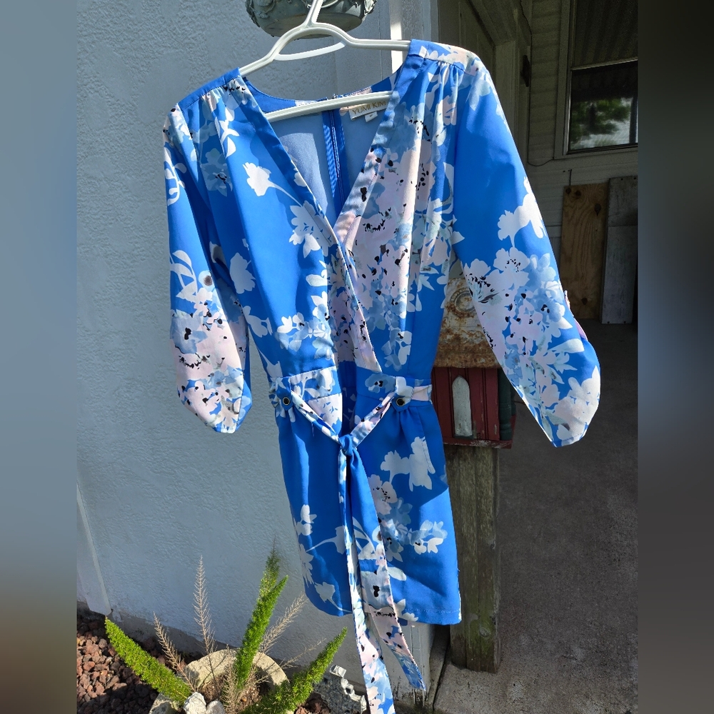 Yumi Kim Floral Blue Romper